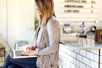 Lady with Laptop