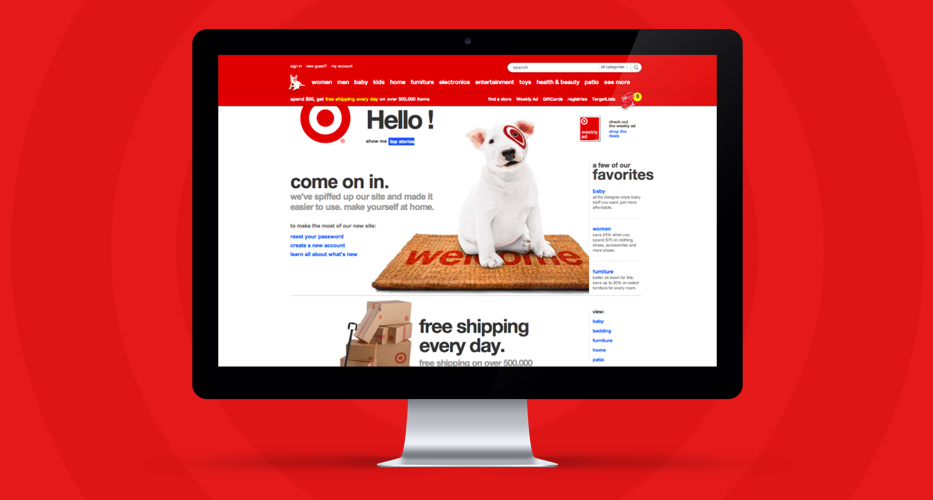 Target Old Website UX Design