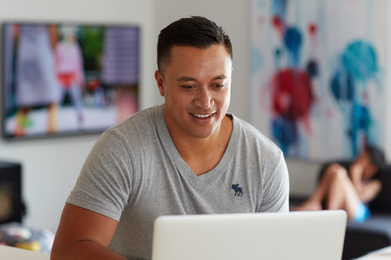 Man on his laptop