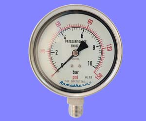 Pressure Gauge Armatherm Full Stainless Steel Bottom Connection