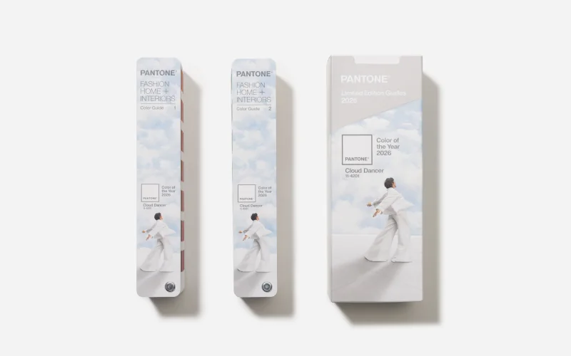 Farbfächer zu Cloud Dancer - Trendfarbe des Jahres 2026