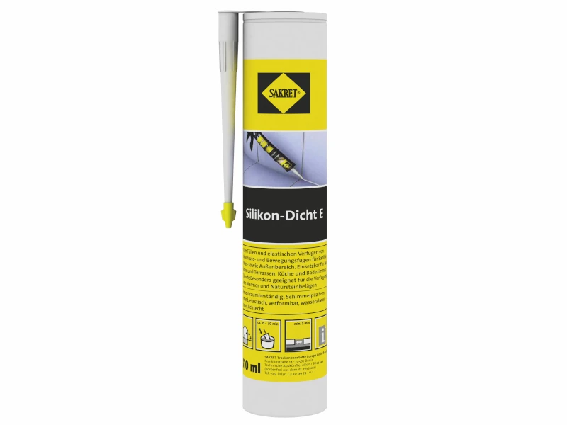 freigestellter gelbe Tube mit Silikon-Dicht