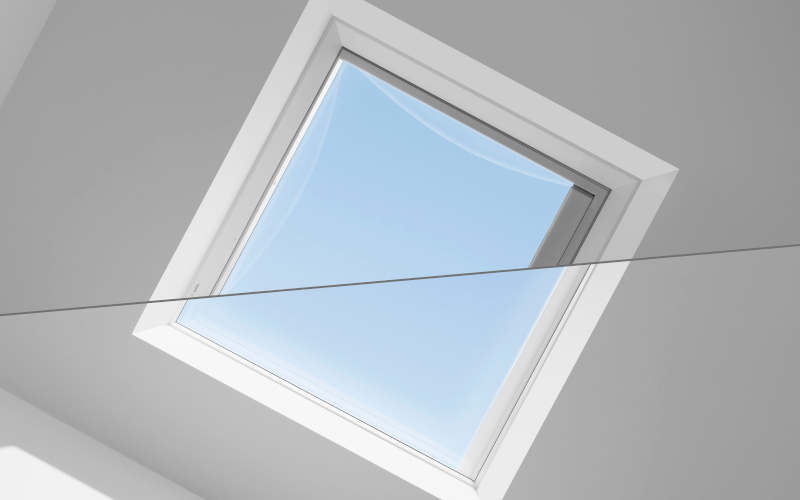 Ansicht quadratischer Dachfenster