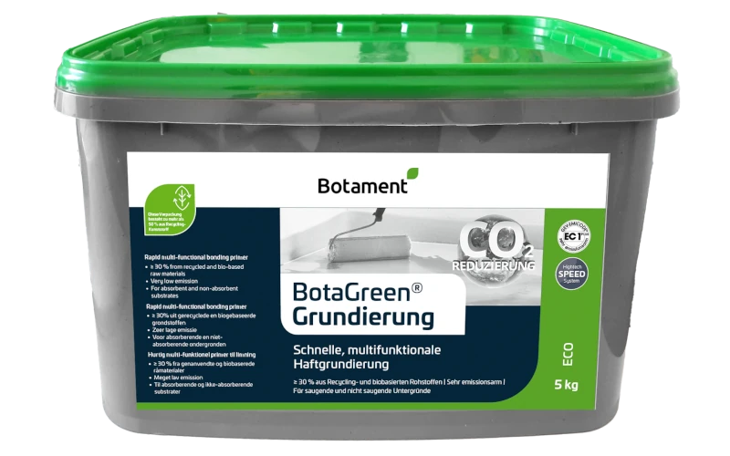 Gefäß mit BotaGreen Grundierung von Botament freigestellt
