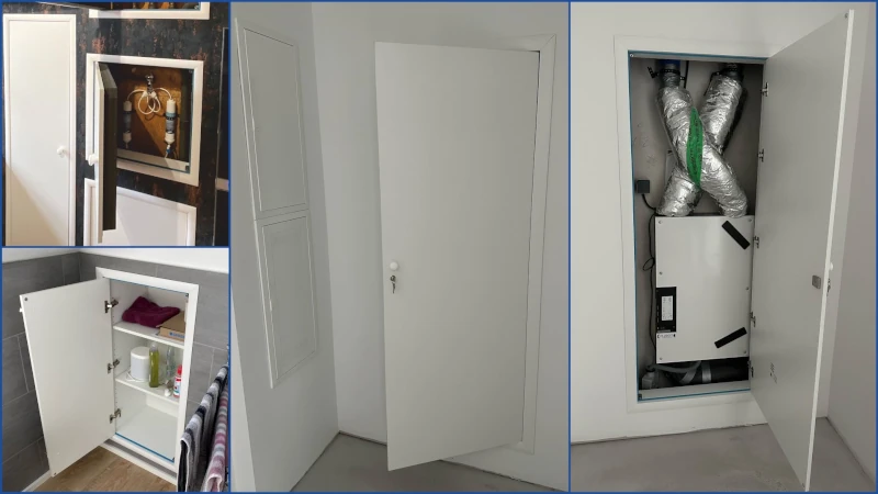 Einbau von verschiedenen Türen von Wellhöfer in einem Zuhause