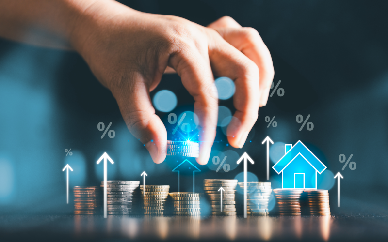 Erkundung von Immobilien, Kauf und Verkauf von Häusern über Online-Handelsunternehmen, profitable Immobilieninvestitionen, Immobilienmöglichkeiten auf dem wachsenden Immobilienmarkt. Immobilien Immobilien Home Konzept