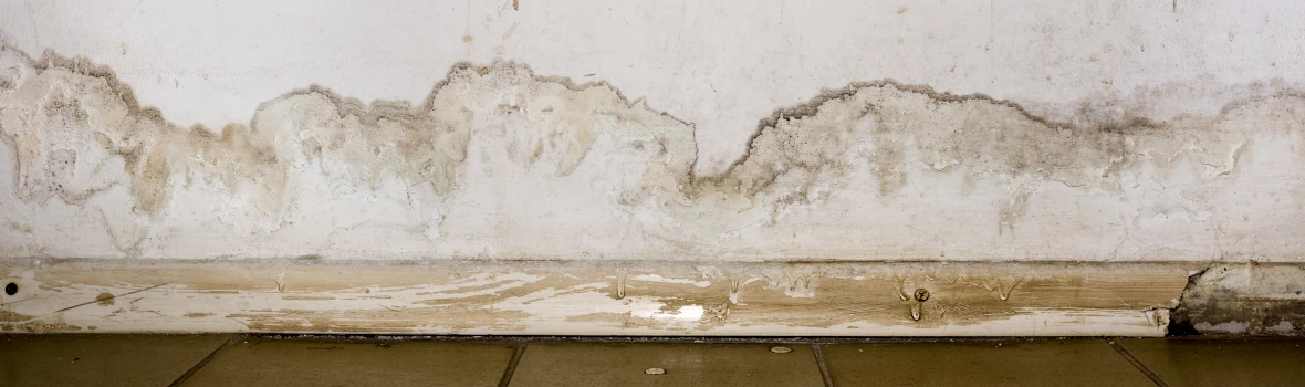 Auswirkungen von Hochwasserschäden an einem Gebäude