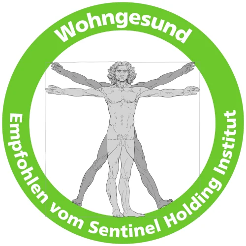 Siegel Wohngesund Empfohlen von Sentinel Holding Institut