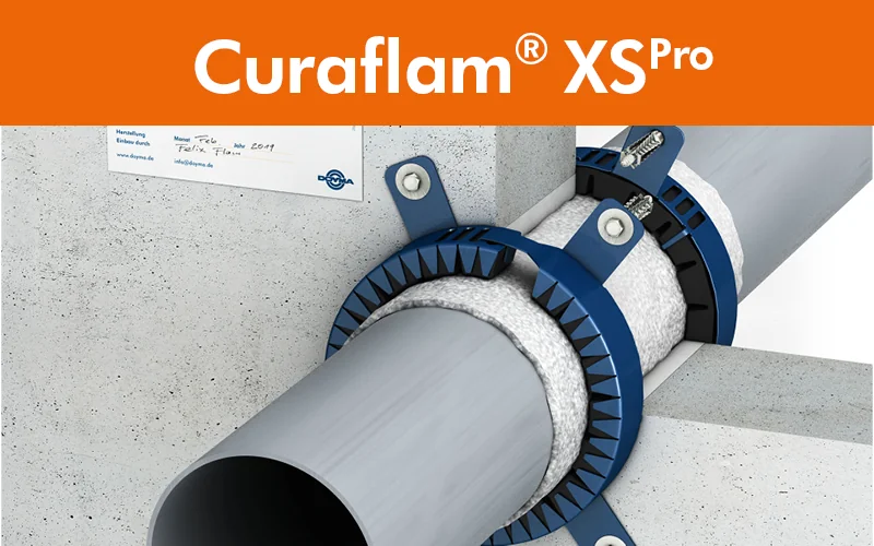 DOYMA Curaflam® XS Pro Brandschutzmanschette eingebaut