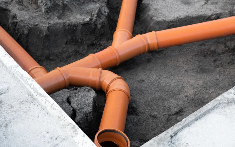 Drainage in der Erde zur Entwässerung