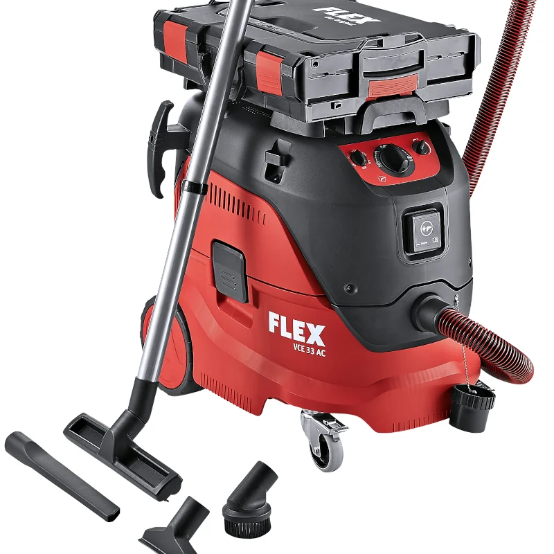 Sicherheitsstaubsauger von FLEX mit Box und Zubehör