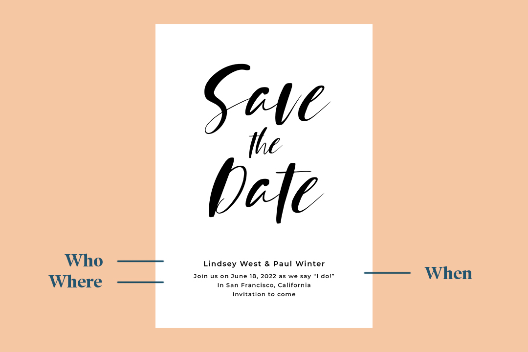 wedding save the date by zola