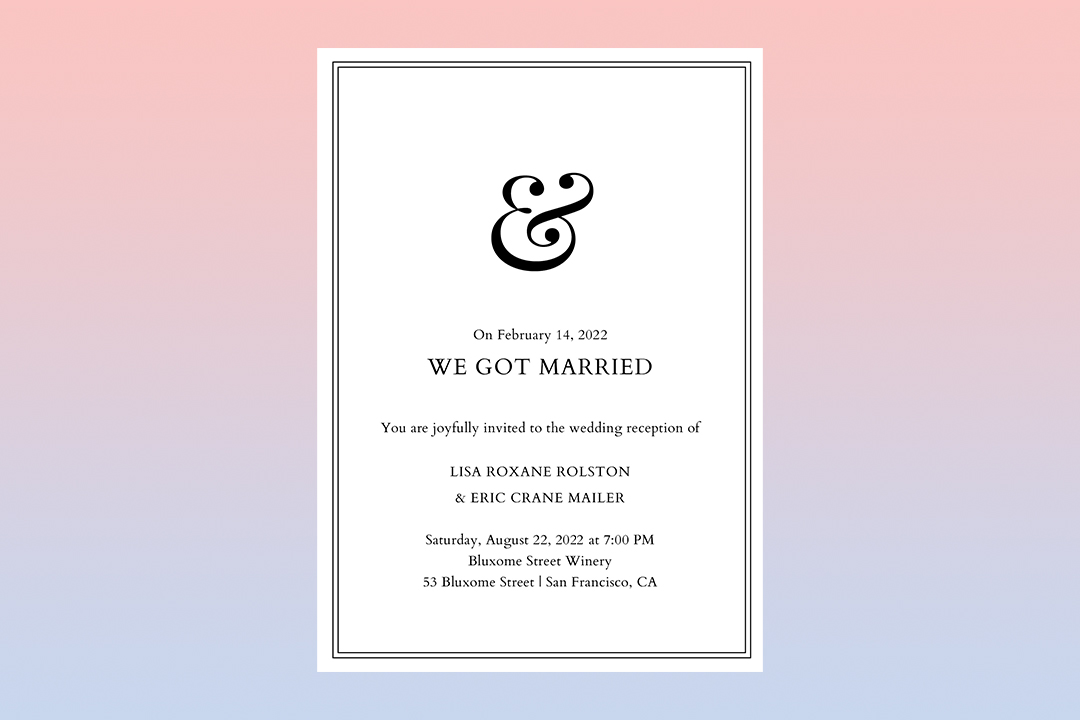 What to Write On an Elopement Invitation