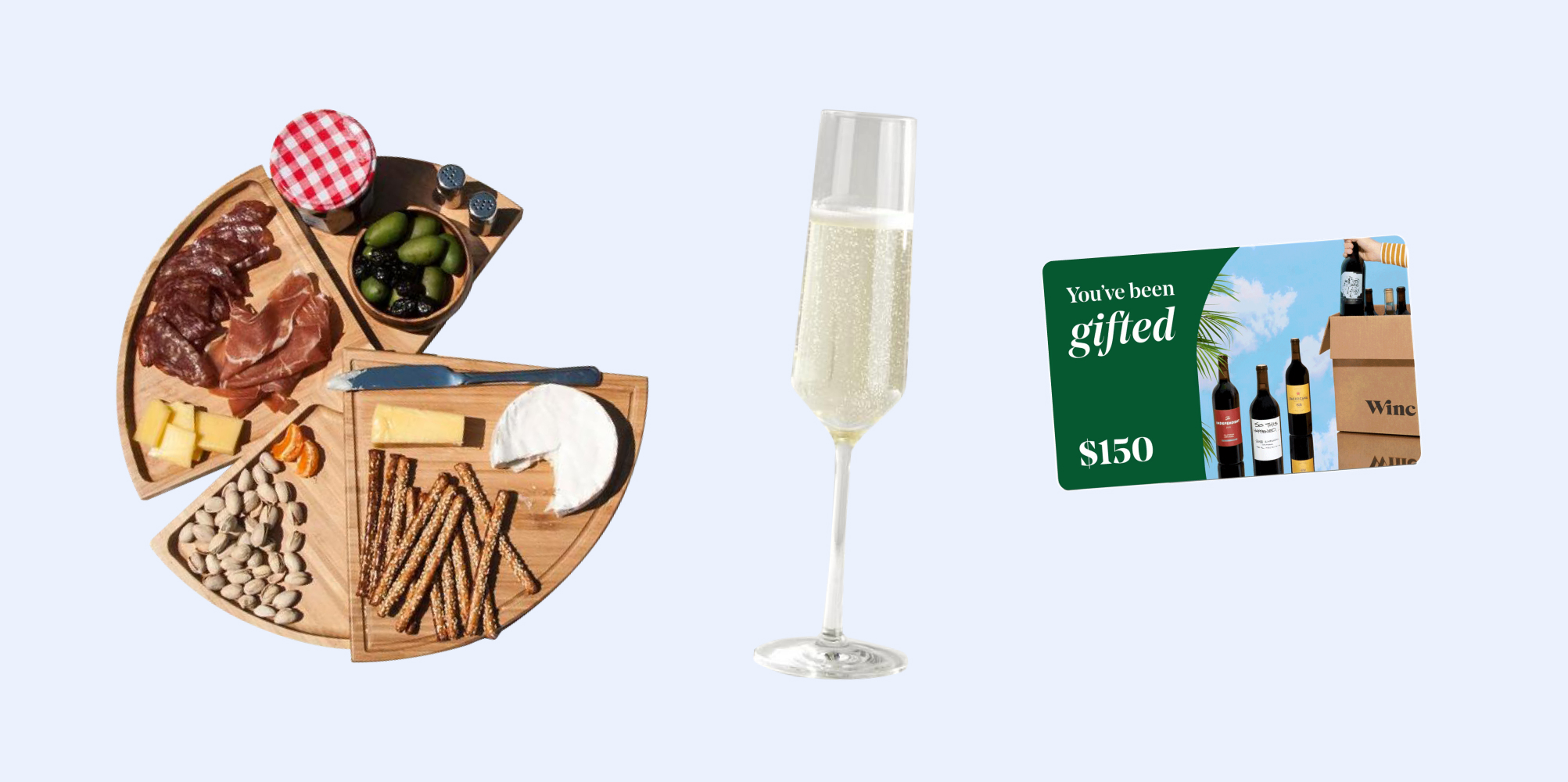 Vienna Cheese Board Set | Puro Champagne Flute  | Winc Monthly Wine Club