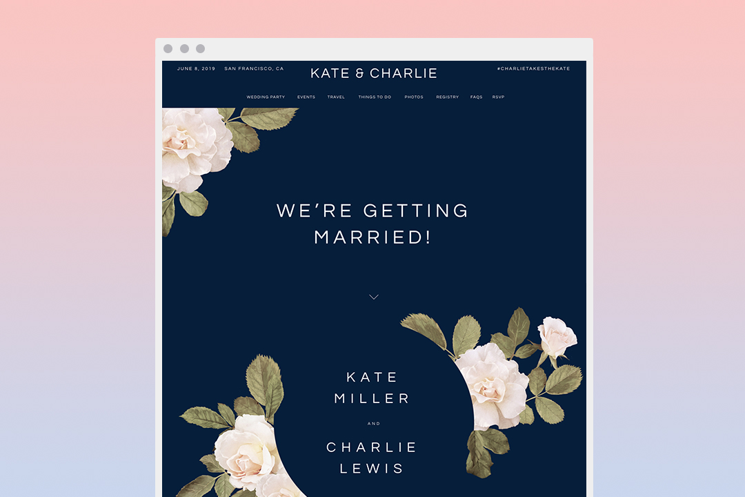 Wedding Website example