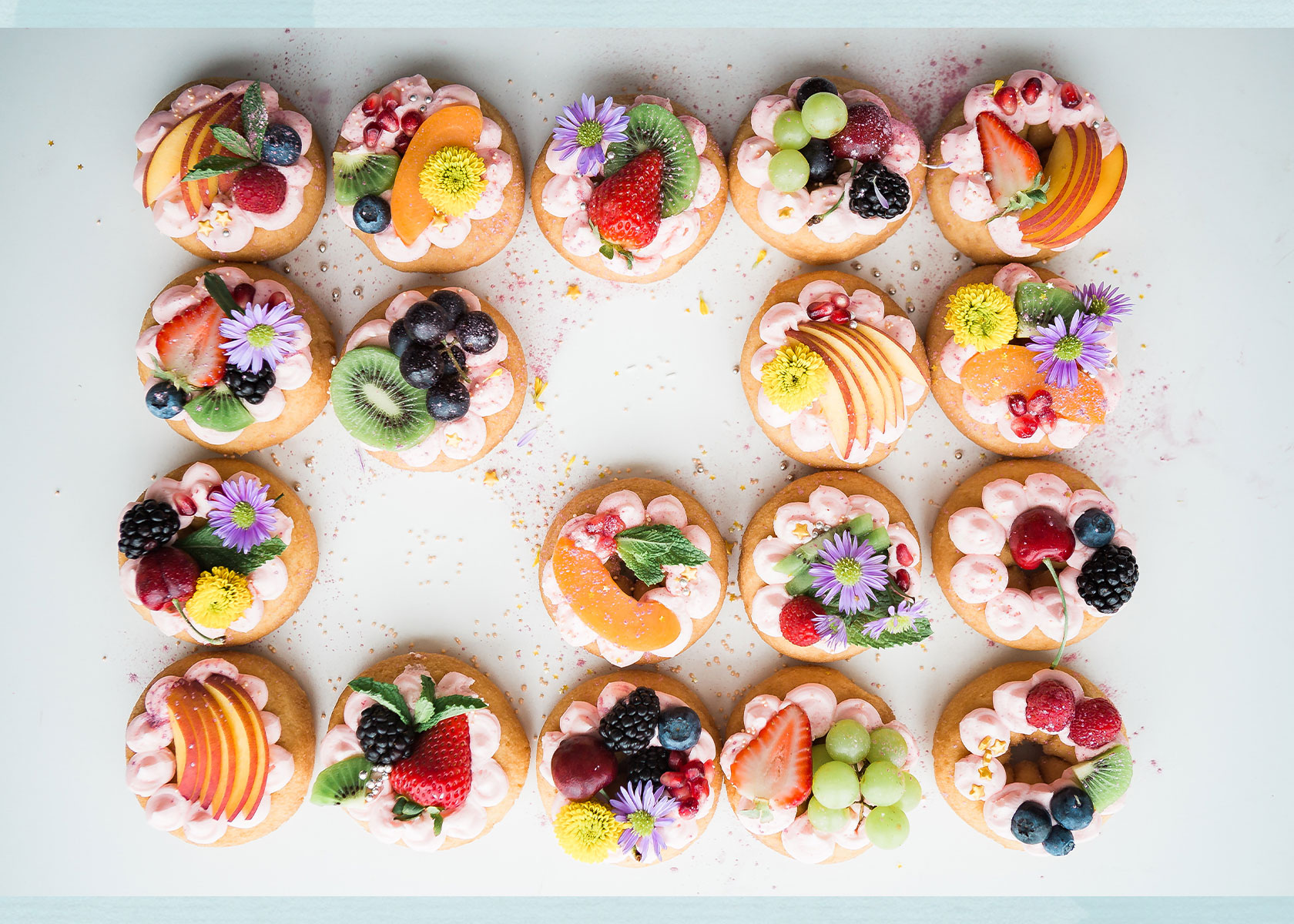 Wedding brunch donut display