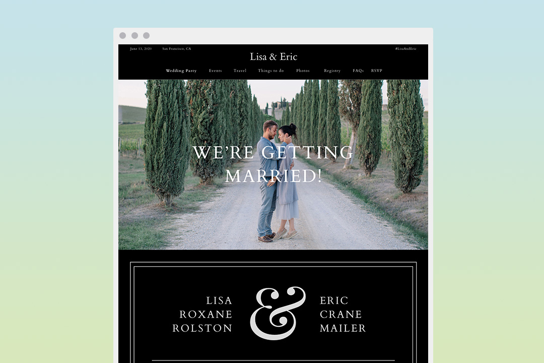 Zola Wedding Website