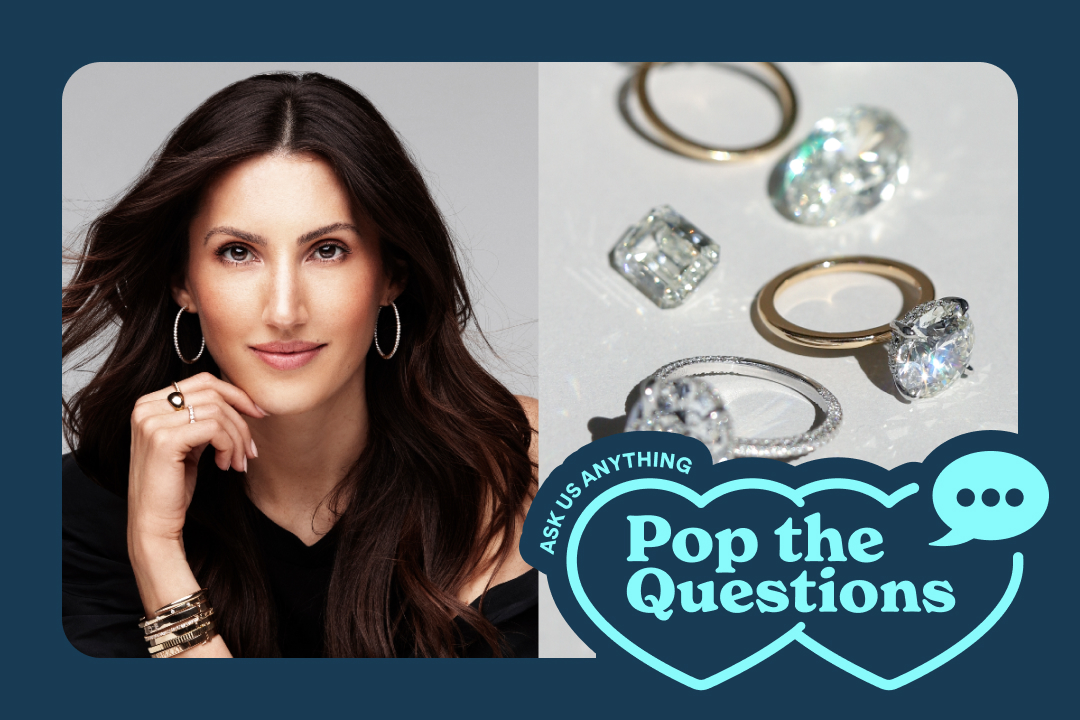 Pop the Questions with Nicole Wegman of Ring Concierge, hand with multiple diamond rings