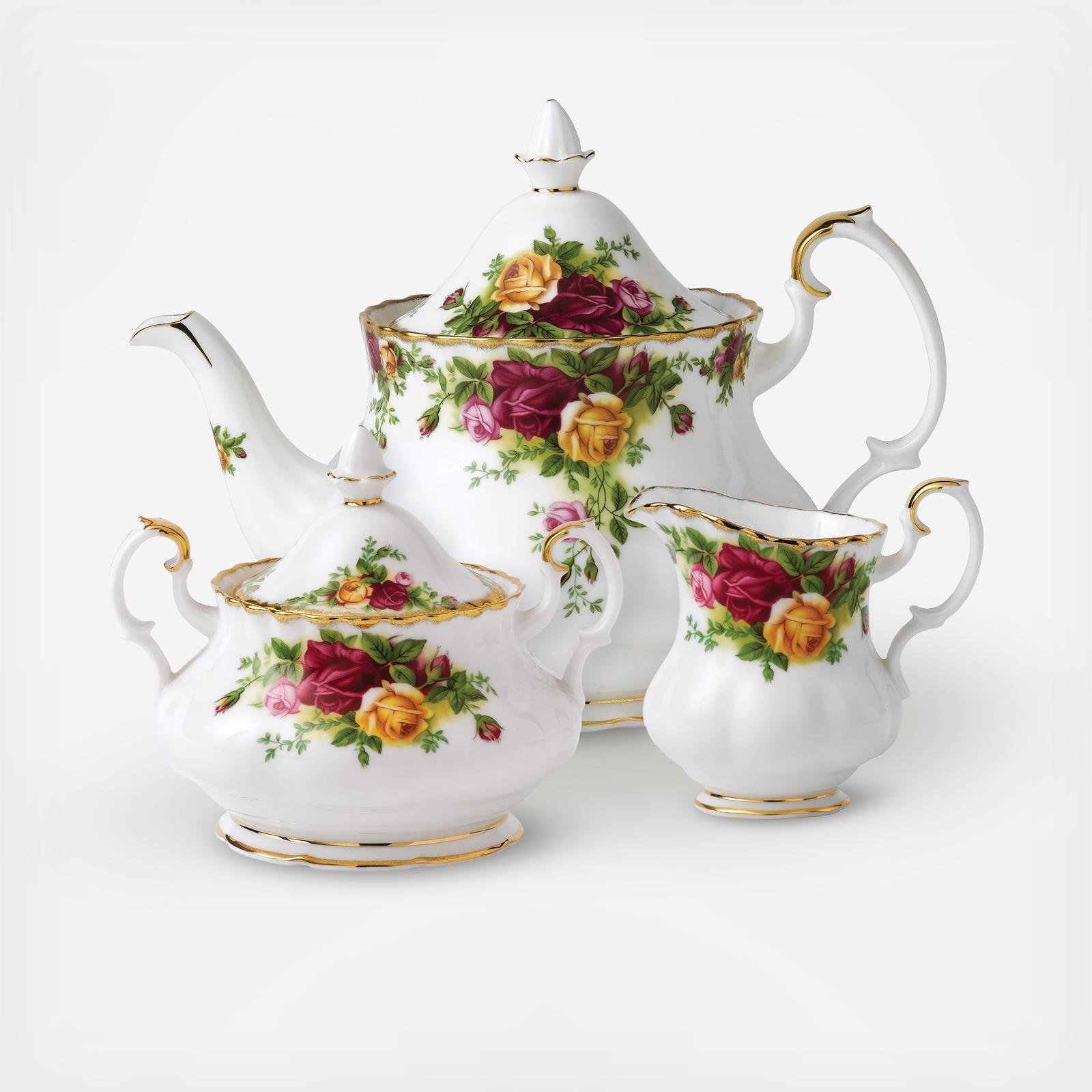 beautiful white Royal Tea set