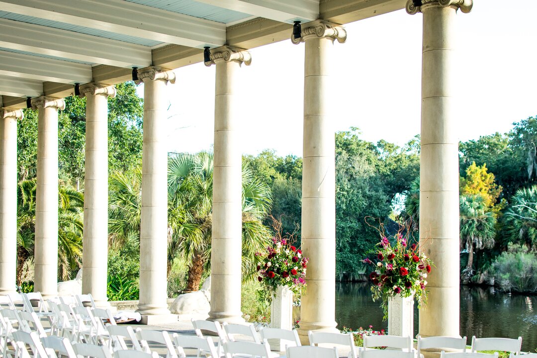 Wedding venue pillars