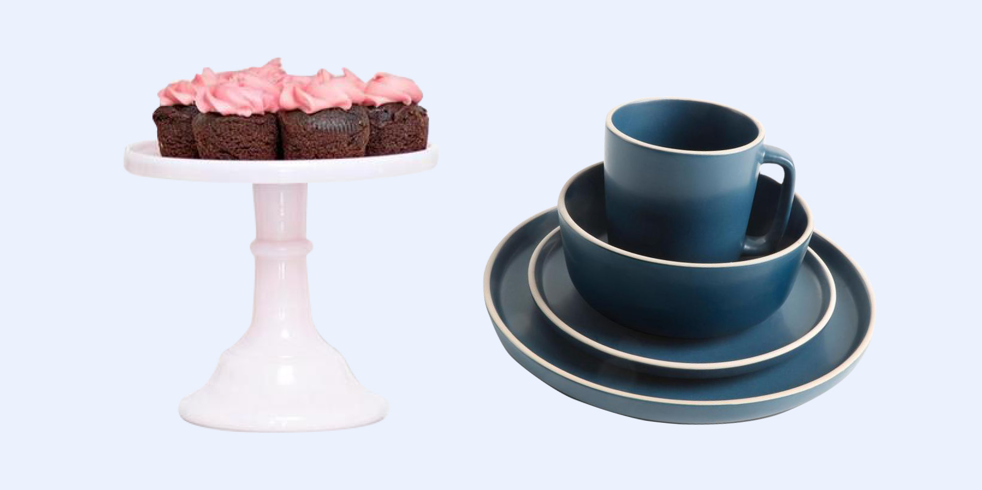 Zuma Round Kitchen Dinnerware Set | Mini Cake Stand
