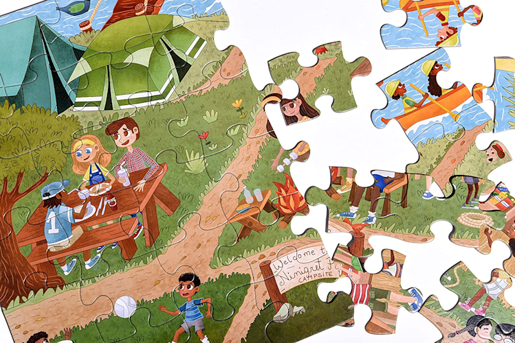 Little Likes Kids Camping Outdoors Jumbo Puzzle (48 Pieces)