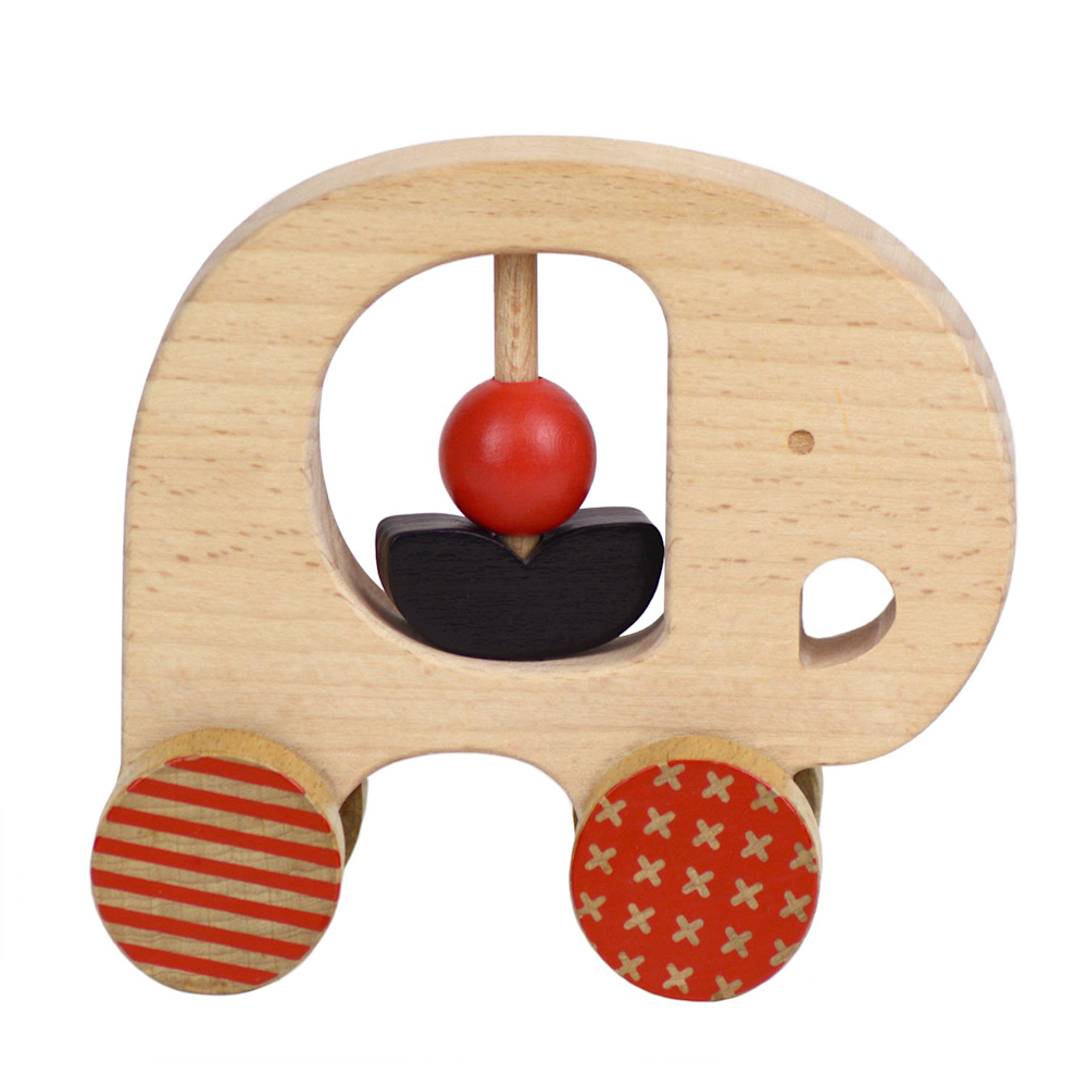 Petit Collage Wooden Push Along Elephant: 0