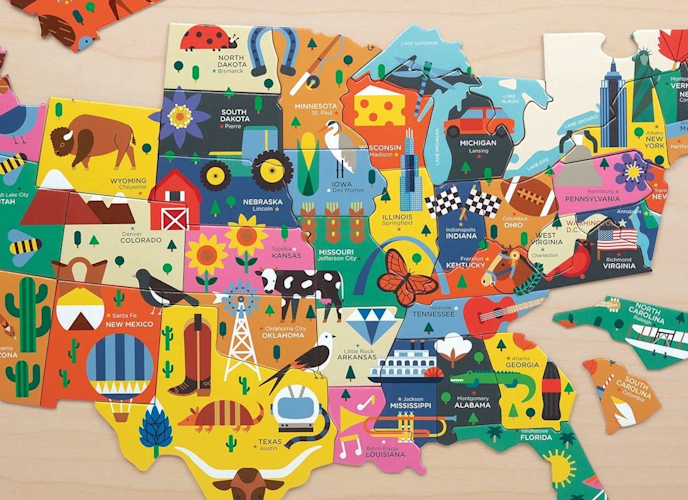 Mudpuppy Map of The United States of America