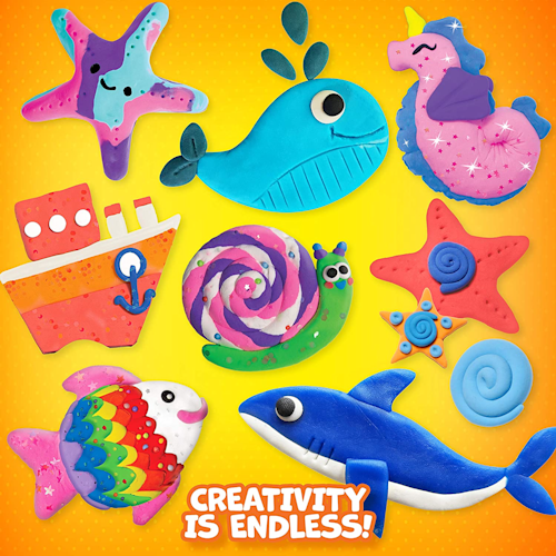 Mixy Squish Rainbow Textured Air Dry Clay