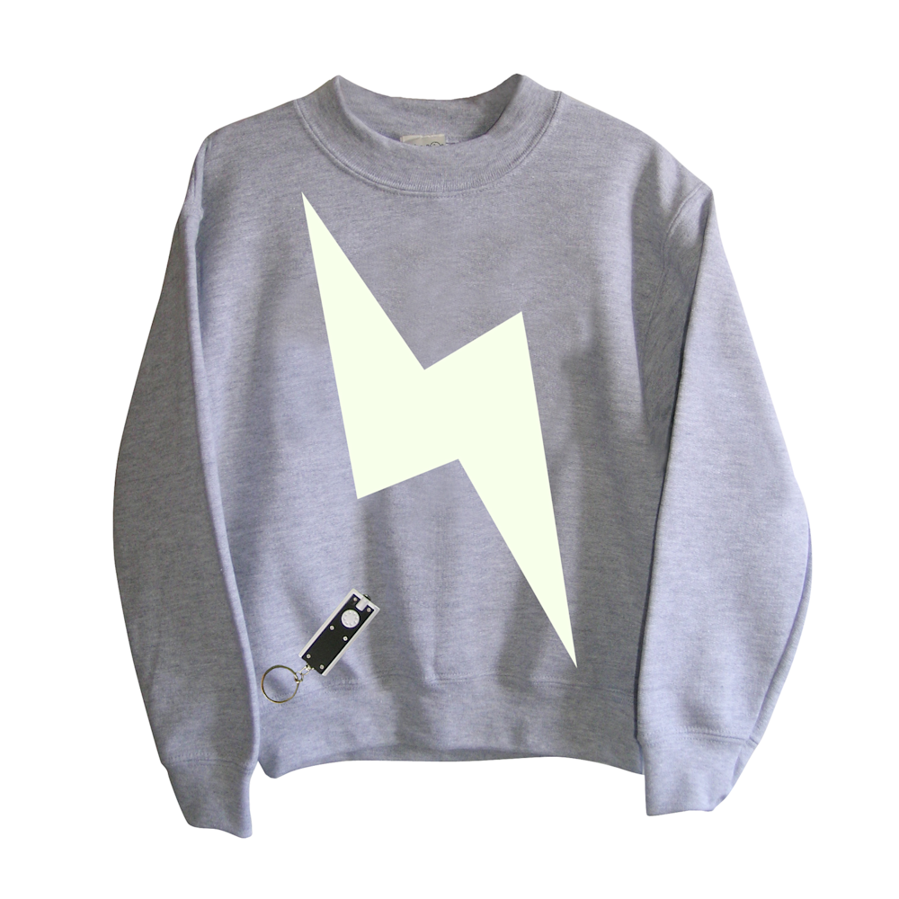 Little Mashers Lightning Bolt Glow in the Dark Sweatshirt: 0