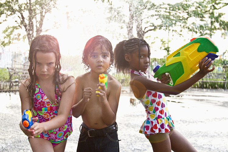 water gun fight