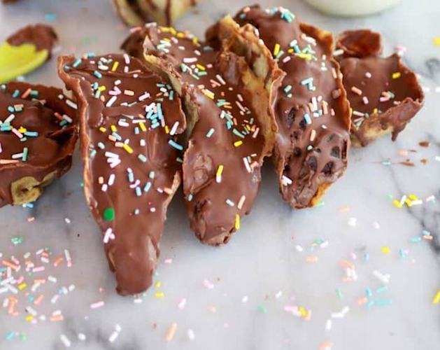 Brown Butter Crepe Ice Cream Tacos
