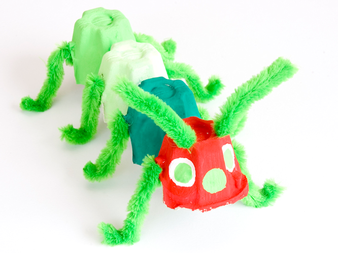Egg Carton Caterpillar Craft