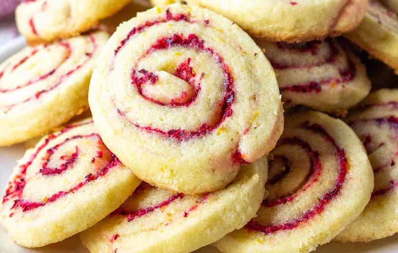 Cranberry Orange Swirl Cookies
