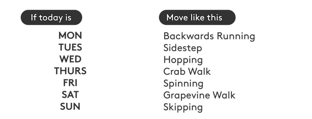 No Running, Step 1