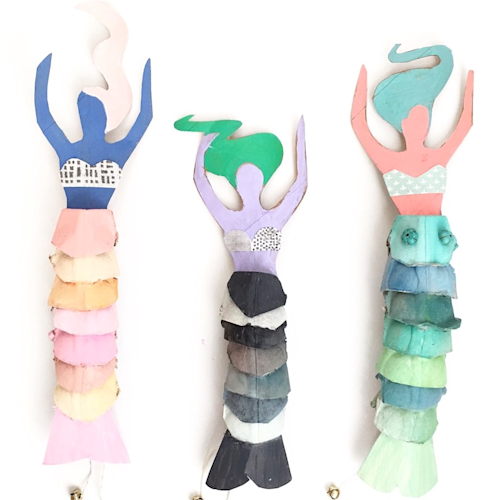 Egg Carton Mermaids