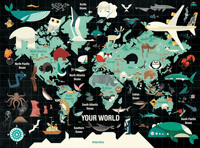 MudPuppy Your World 1000-Piece Puzzle