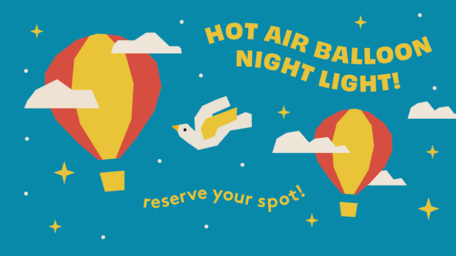 hot air balloon night light