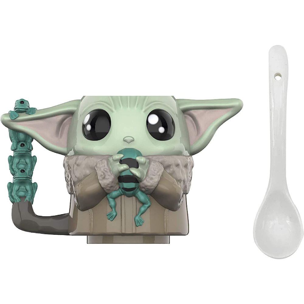 Zak Designs Star Wars The Mandalorian Sculpted Ceramic Coffee Mug with Spoon : 0