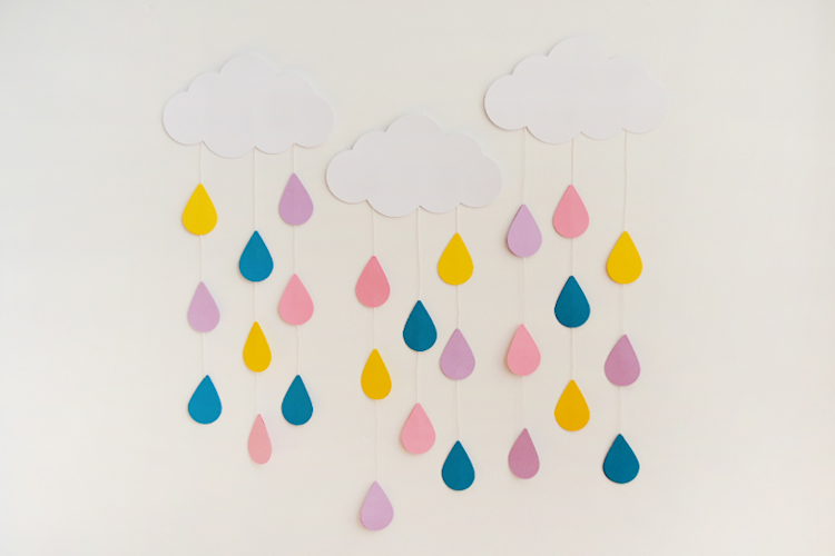 Rainbow Raindrop Garland