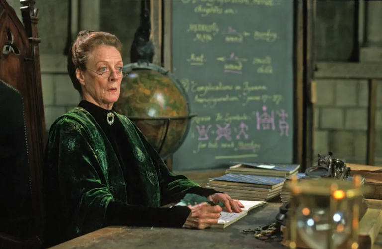 MinervaMcGonagall WB F2 McGonagallAtDeskLookingTroubled Still 080615 Land