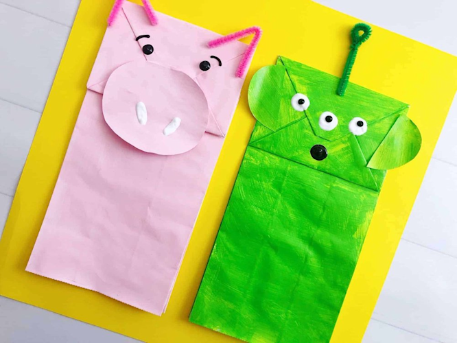 Toy Story Paper Bag Puppets