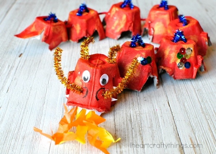 Egg Carton Dragon