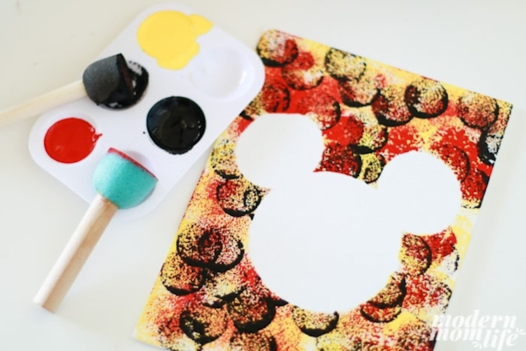 Mickey Mouse Stencil Painting
