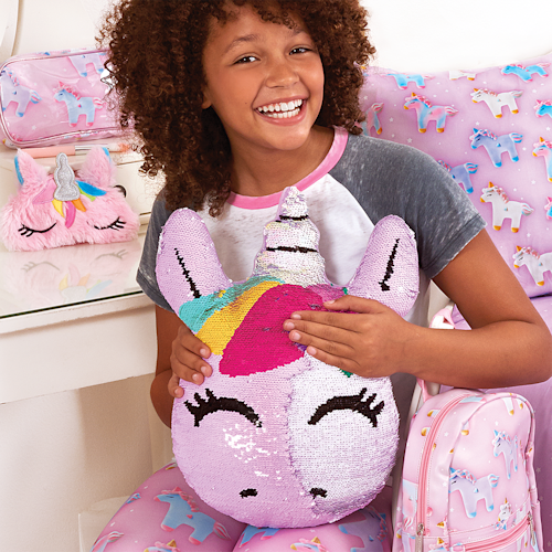 iScream Reversible Sequin Unicorn Pillow