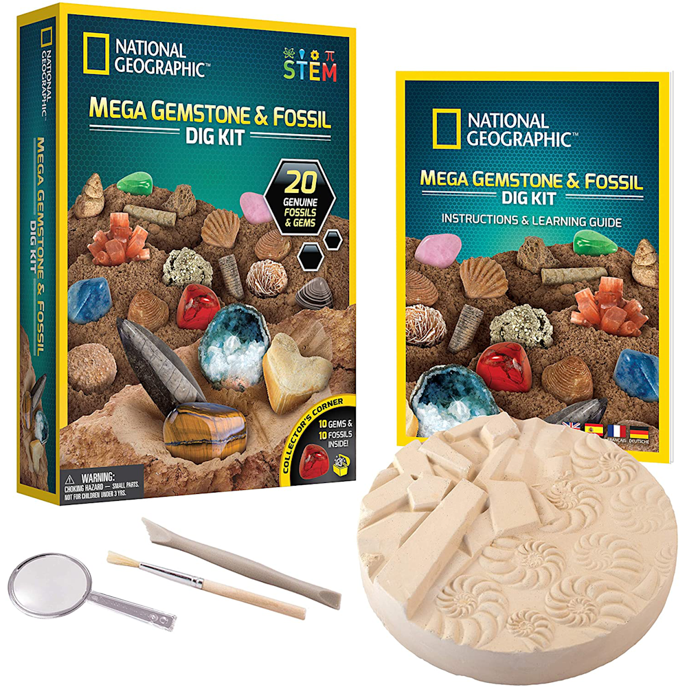 National Geographic Mega Fossil and Gemstone Dig Kits: 0