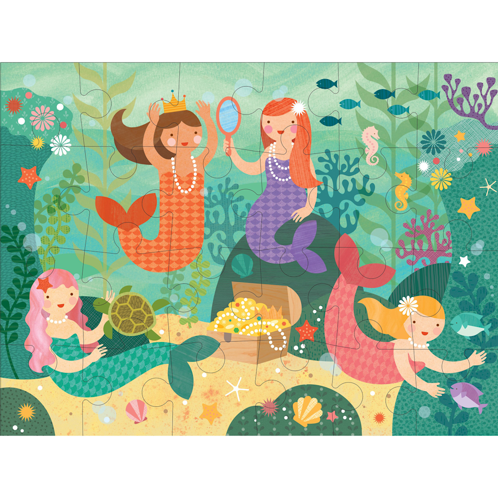 Petit Collage Mermaid Friends Floor Puzzle: 0