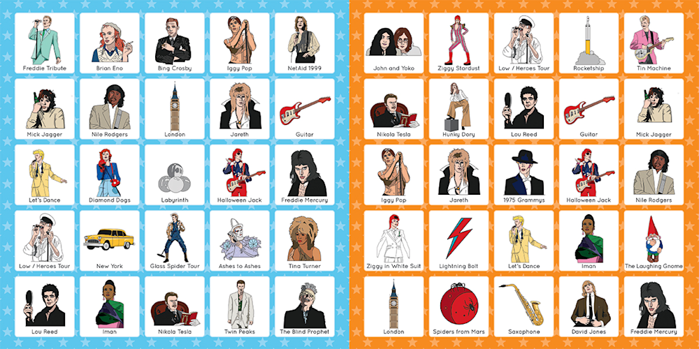 Bowie Bingo Cards