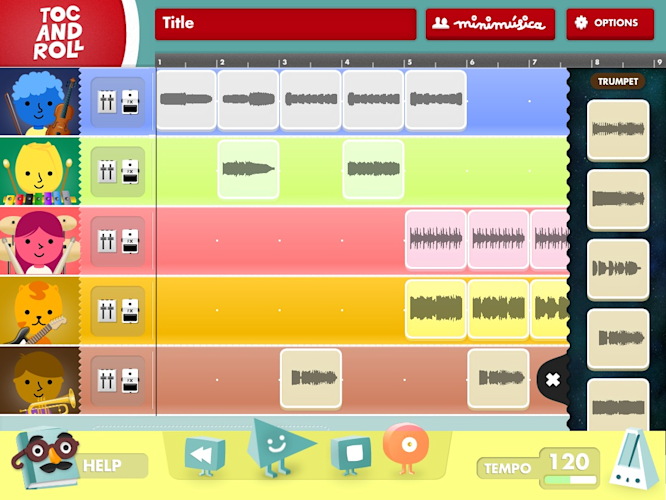 Toc and Roll music apps for kids
