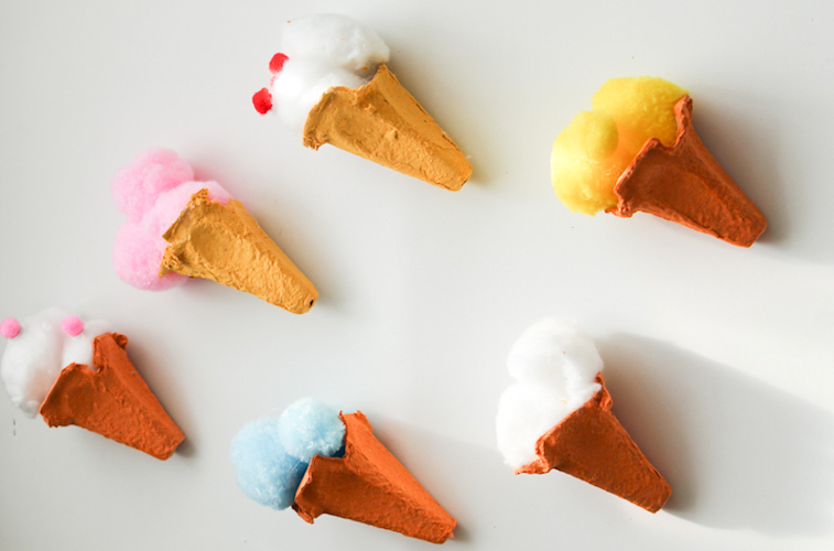 Egg Carton Ice Cream Cones